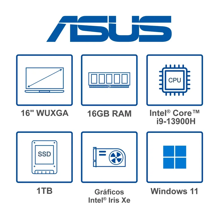 Asus Vivobook 16 | Intel Core i9 13900H | 16GB RAM | 1TB SSD | 16" | Windows 11 Home - Image 7