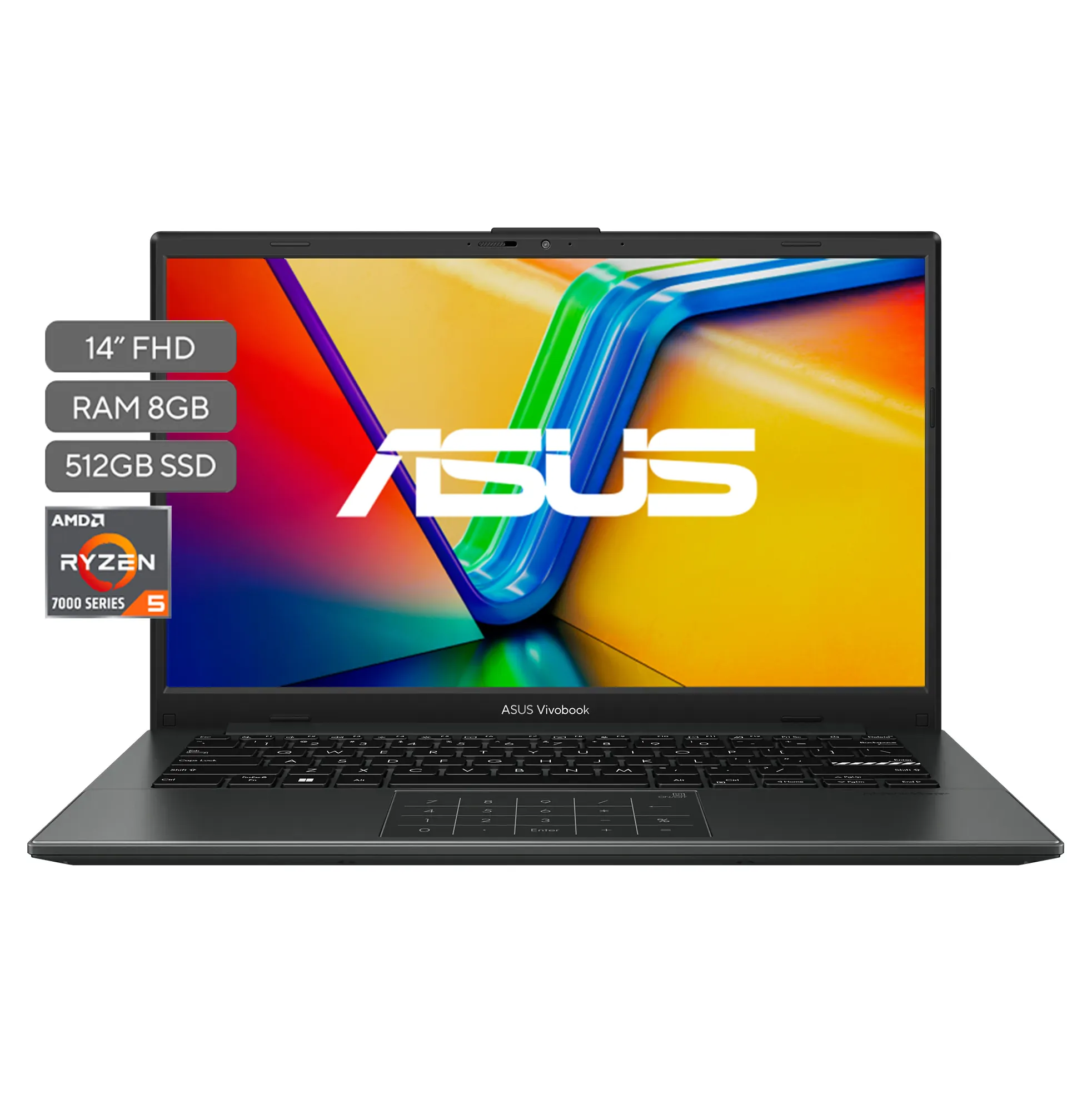 ASUS Vivobook Go 14 E1404FA-NK086W | AMD Ryzen 5-7520U | 8GB RAM | 512GB SSD | 14" | Windows 11 Home - Image 2