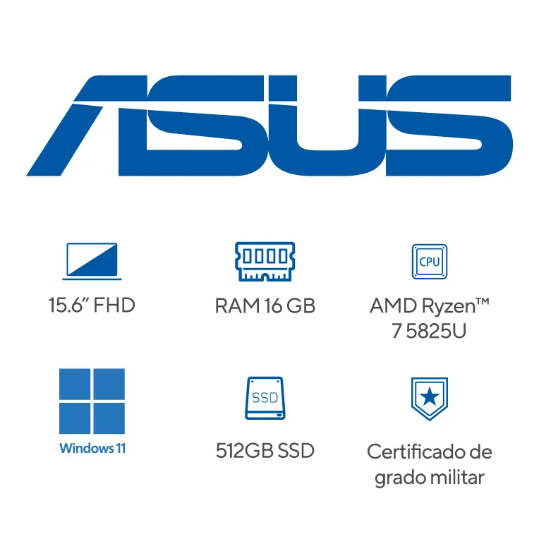 Asus Vivobook 15 M1502YA-NJ572W | AMD Ryzen 7 5825U | 16GB RAM | 512GB SSD | 15.6" | Windows 11 Home - Image 3