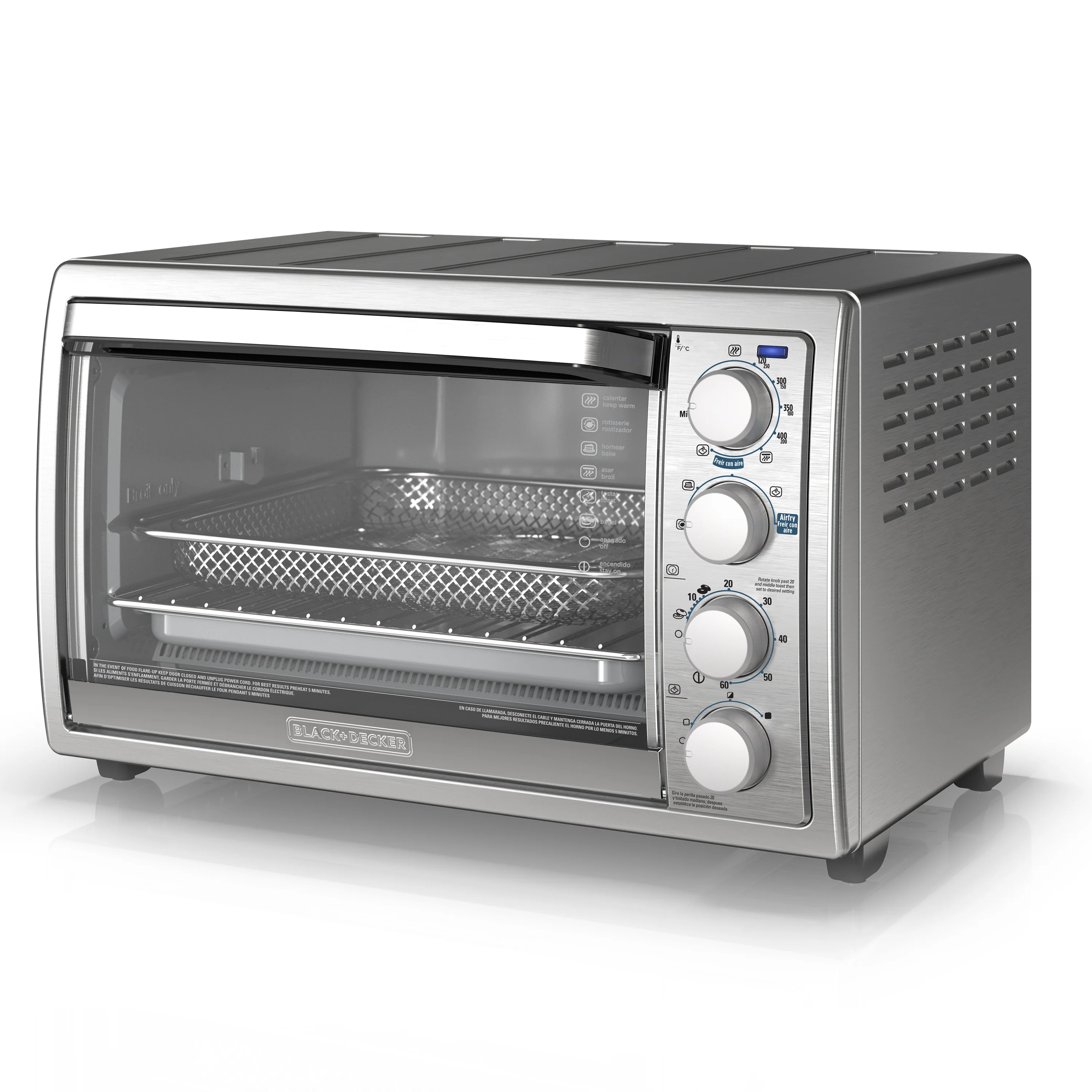Tosta Horno Black & Decker TO4315SS | Freidora de Aire | 1500W