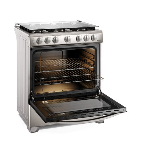Estufa a Gas Frigidaire FKGN30C3FYI | 30" | 6 Quemadores | Acero Inoxidable | Tapa de Vidrio - Image 2