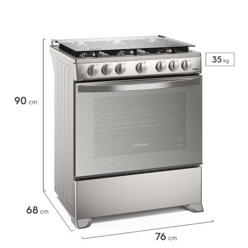 Estufa a Gas Frigidaire FKGN30C3FYI | 30" | 6 Quemadores | Acero Inoxidable | Tapa de Vidrio - Image 4