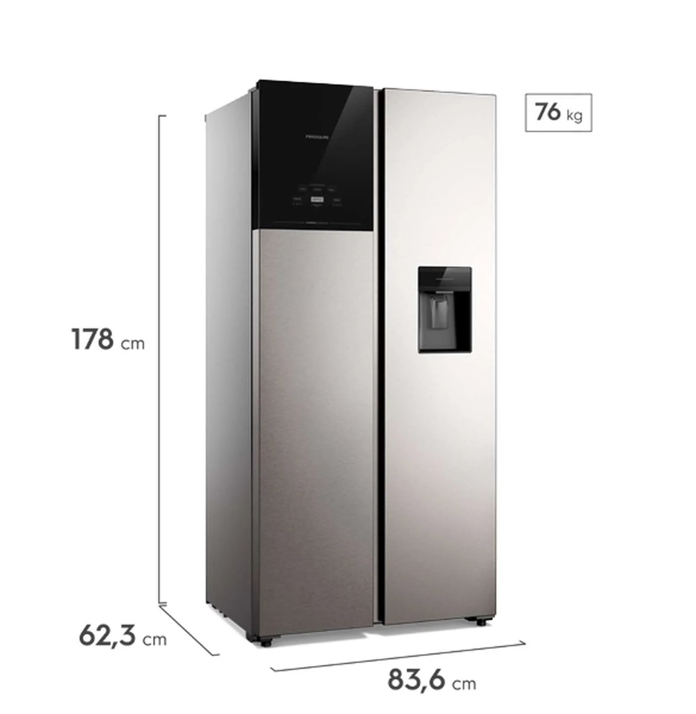 Refrigeradora Frigidaire FRS15F3N5BI | 15 Pies Cúbicos | Dispensador de Agua | Side By Side - Image 7