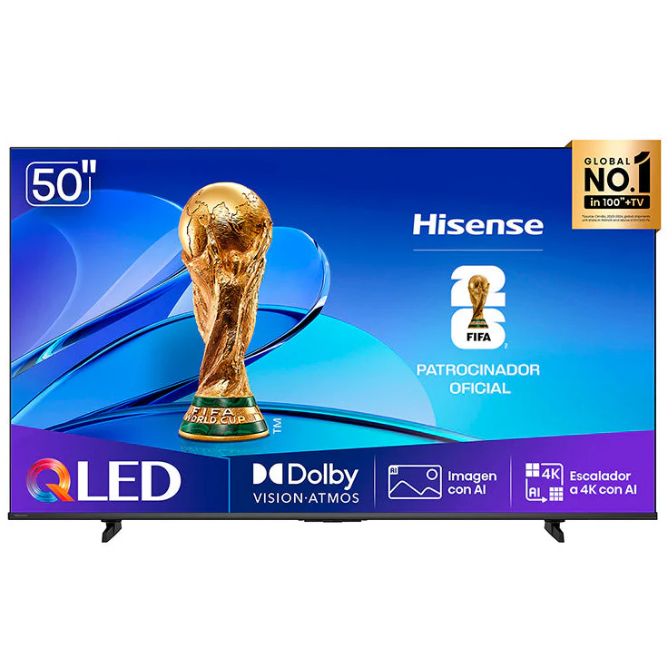 Televisor Hisense QLED 50Q6QV | VIDAA | 50" | 4K | HDMI | USB | Wi-Fi | Bluetooth