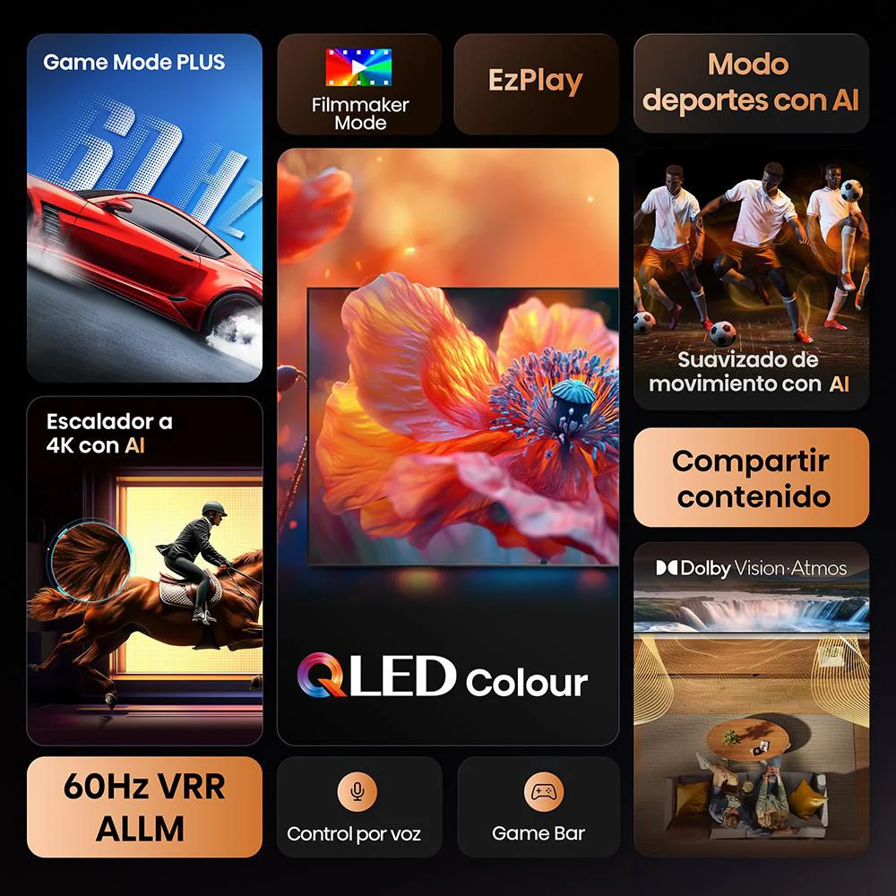 Televisor Hisense QLED 50Q6QV | VIDAA | 50" | 4K | HDMI | USB | Wi-Fi | Bluetooth - Image 4