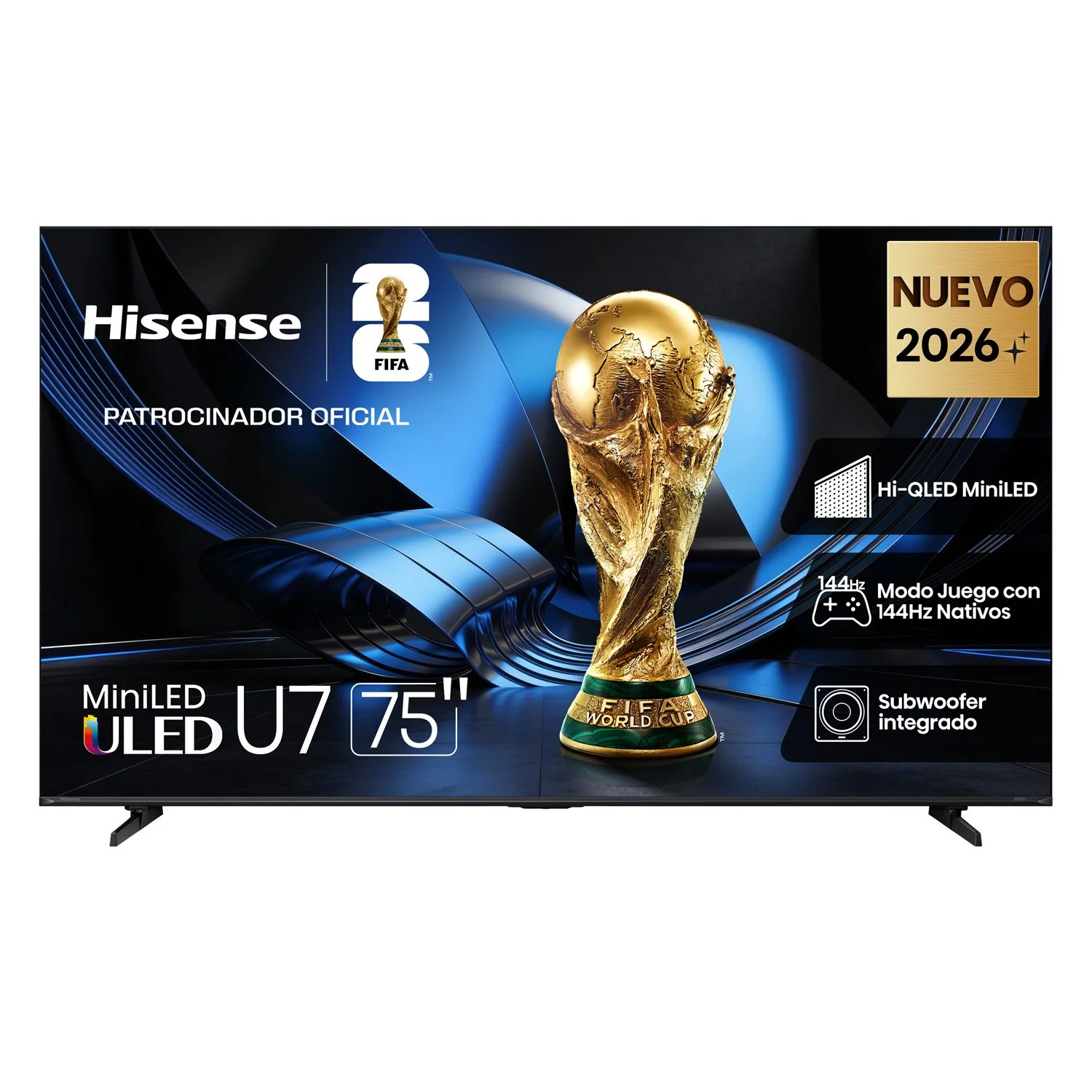 Televisor Hisense MiniLED 75U7ESG | Google TV | 75" | 4K | HDMI | USB | Wi-Fi | Bluetooth | DVB-T