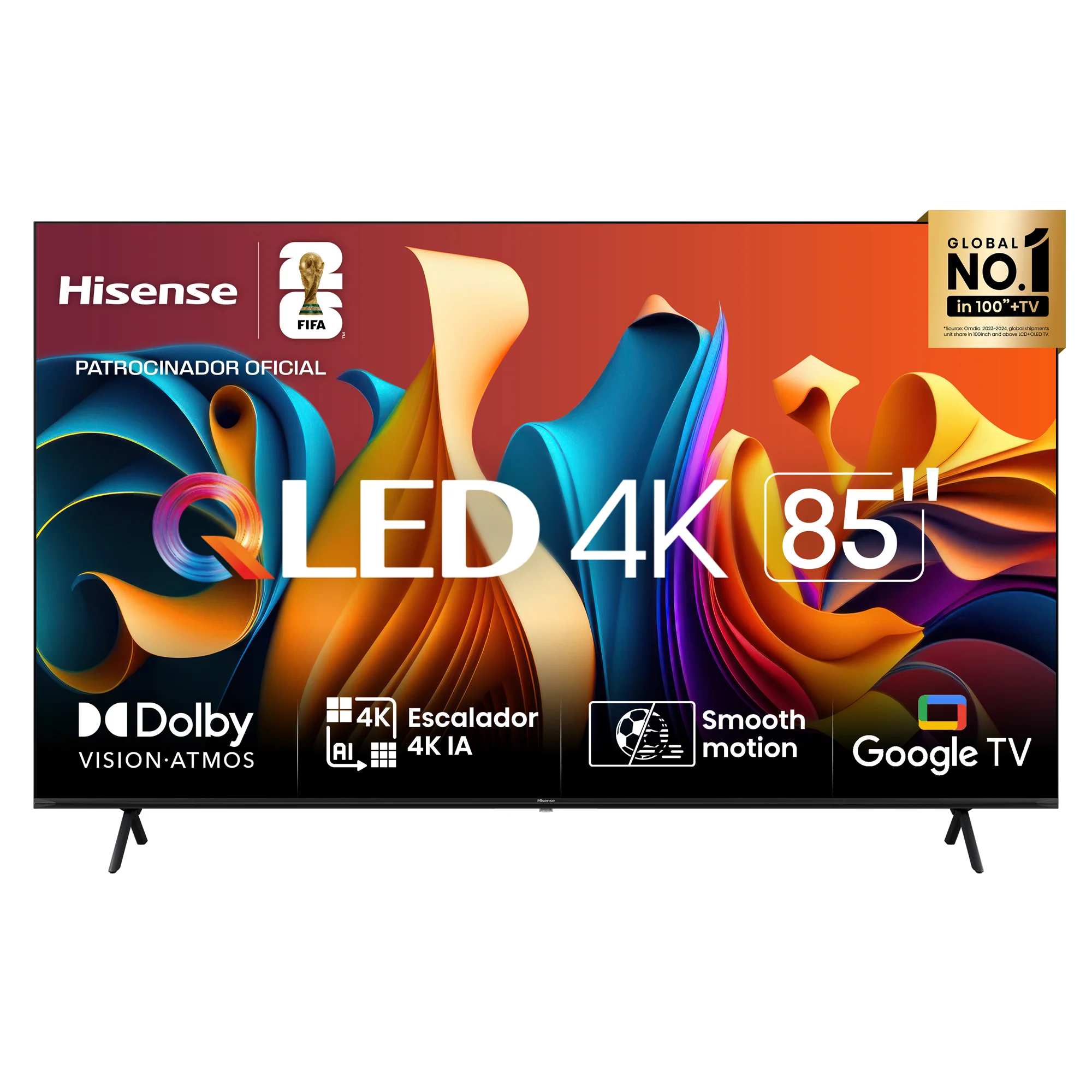 Televisor Hisense QLED 85Q6N | 85" | 4K | Google TV | HDMI | USB | Wi-Fi | Bluetooth
