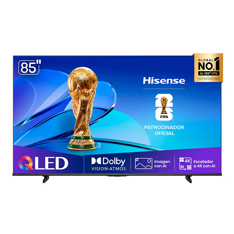 Televisor Hisense QLED 85Q6QV | VIDAA | 85" | 4K | HDMI | USB | Wi-Fi | Bluetooth | DVB-T
