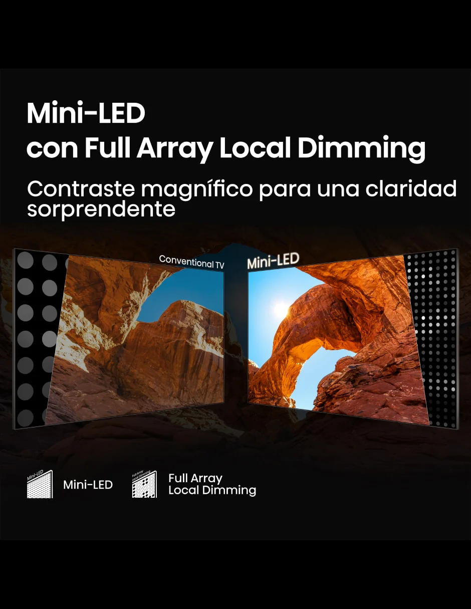 Televisor Hisense ULED MiniLED 85U7QG | Google TV | 85" | 4K | HDMI | USB | Wi-Fi | Bluetooth - Image 8