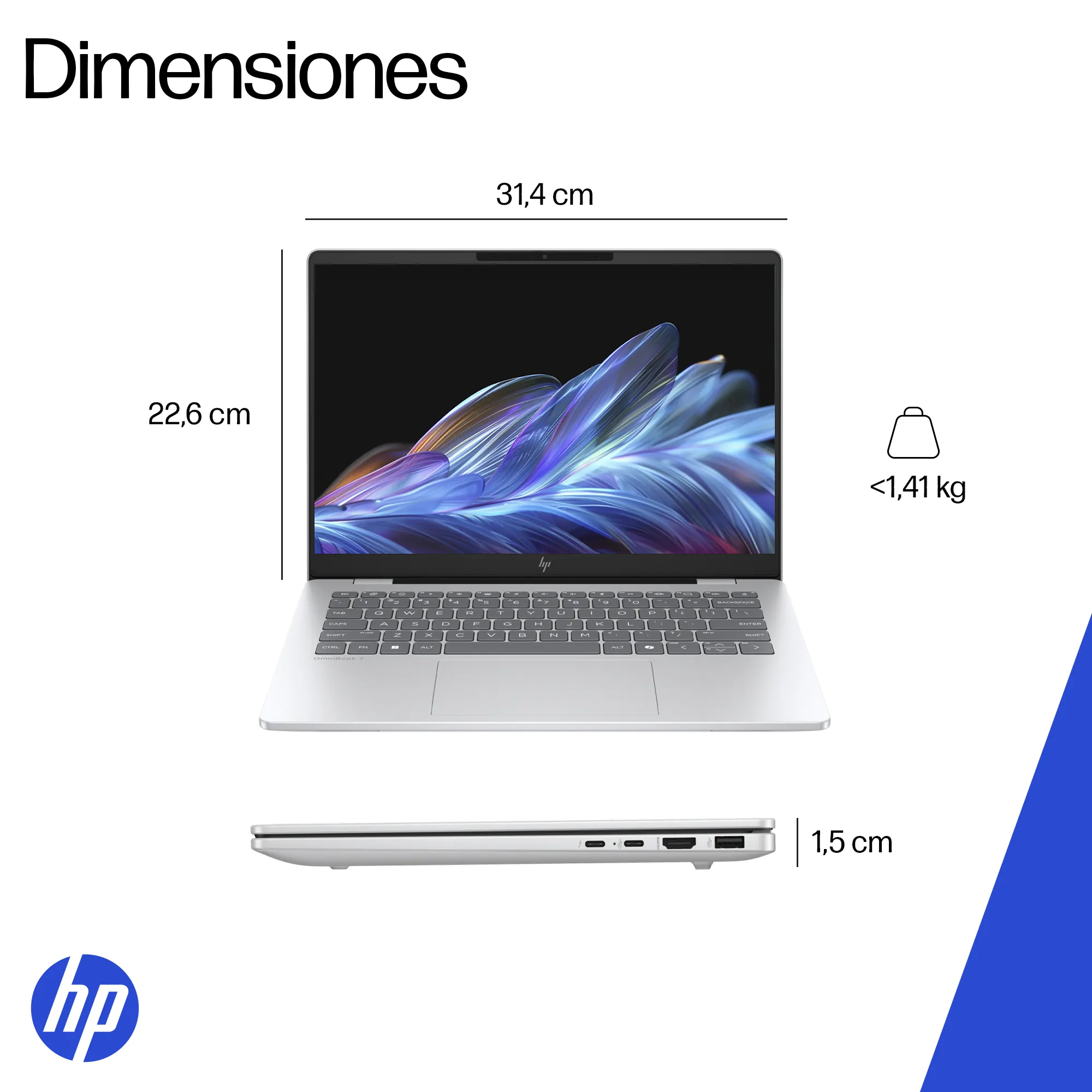HP Omnibook 7 AI 14-FR0070LA | Intel Core Ultra 7 255U | 16GB RAM | 1TB SSD | 14" | Windows 11 - Image 15