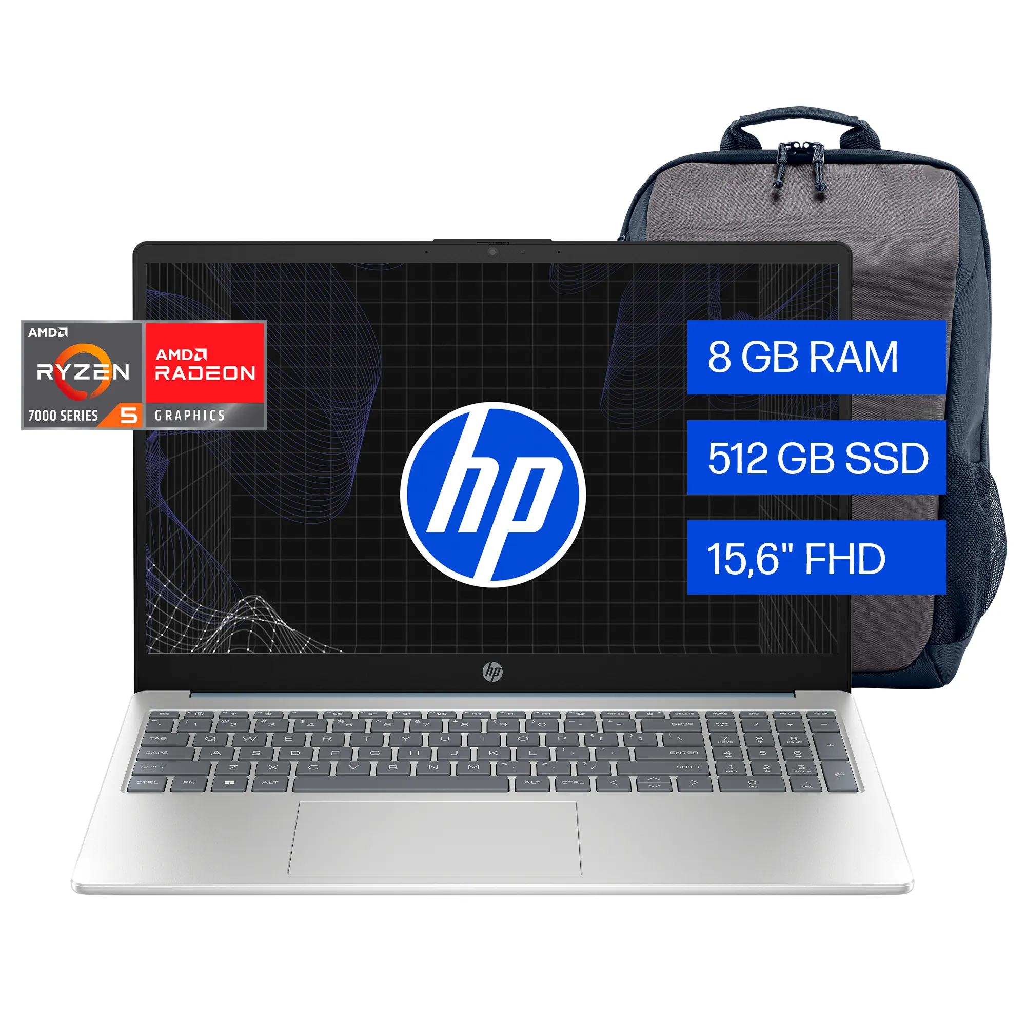 HP 15-FC0250LA | AMD Ryzen 5-7520U | 8GB RAM | 512GB SSD | 15.6" | Windows 11 Home - Image 2