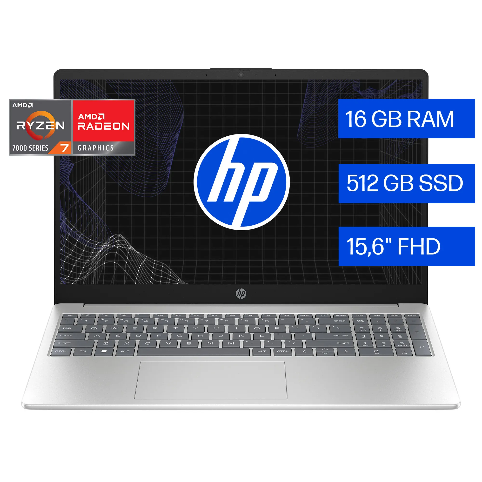 HP 15-FC0372LA | AMD Ryzen 7-7730U | 16GB RAM | 512GB SSD | 15.6" | Windows 11 Home - Image 2