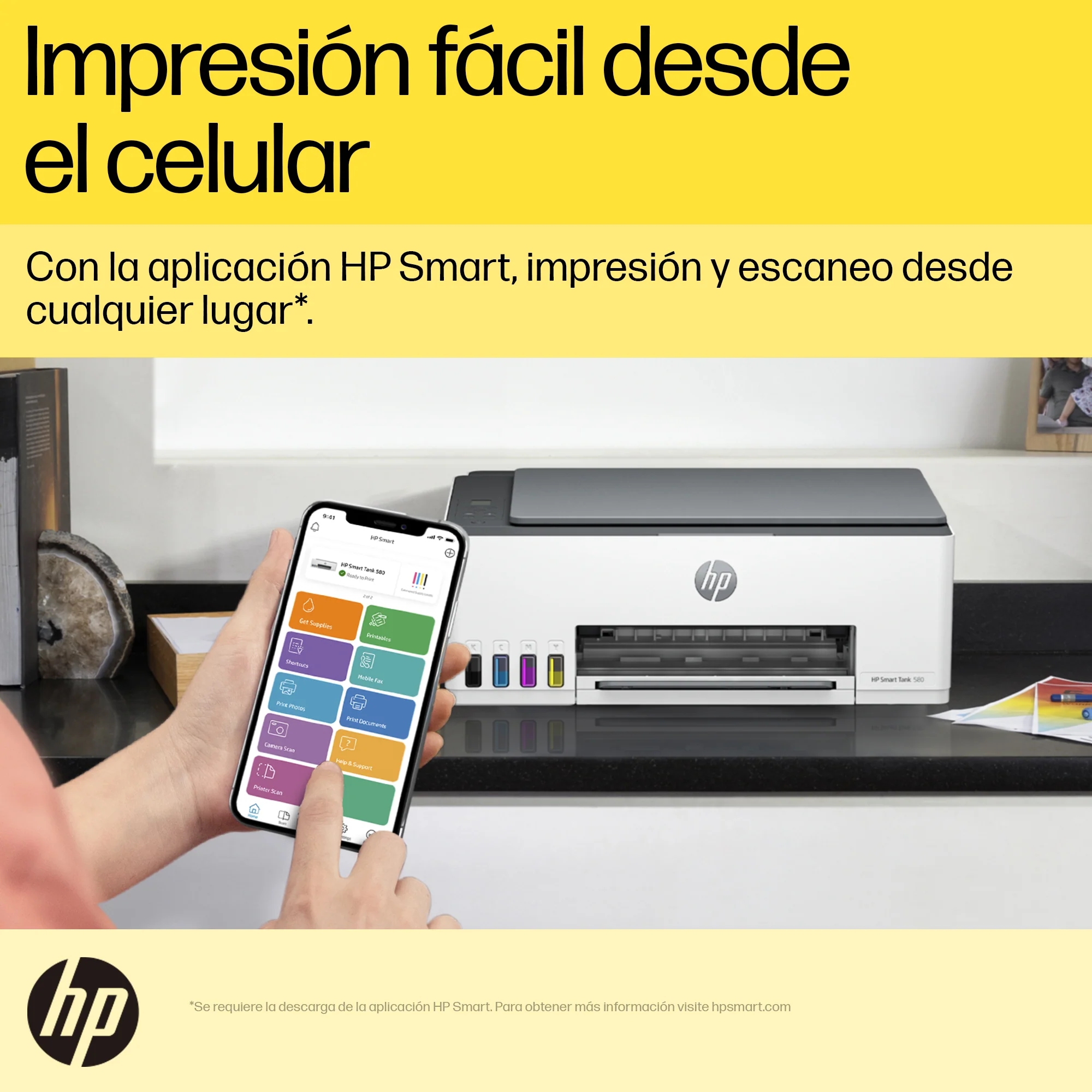 HP Smart Tank 580 | Multifuncional | Sistema de Tanque de Tinta | Wi-Fi - Image 10