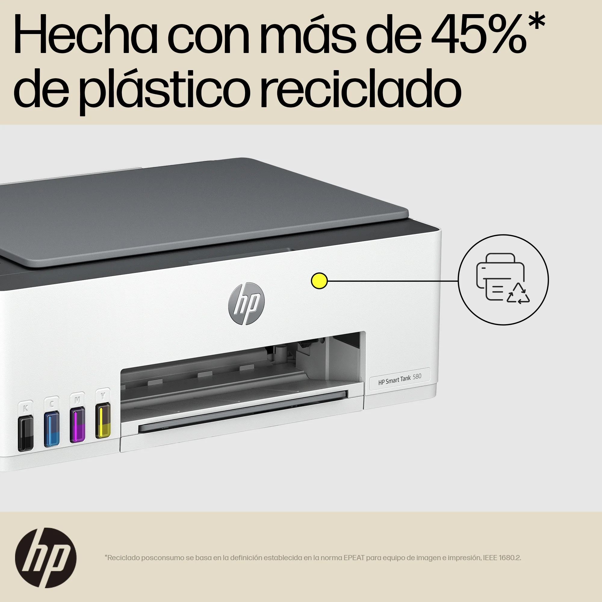 HP Smart Tank 580 | Multifuncional | Sistema de Tanque de Tinta | Wi-Fi - Image 14