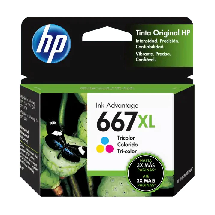 Tinta HP 667XL | Tricolor | Cartucho