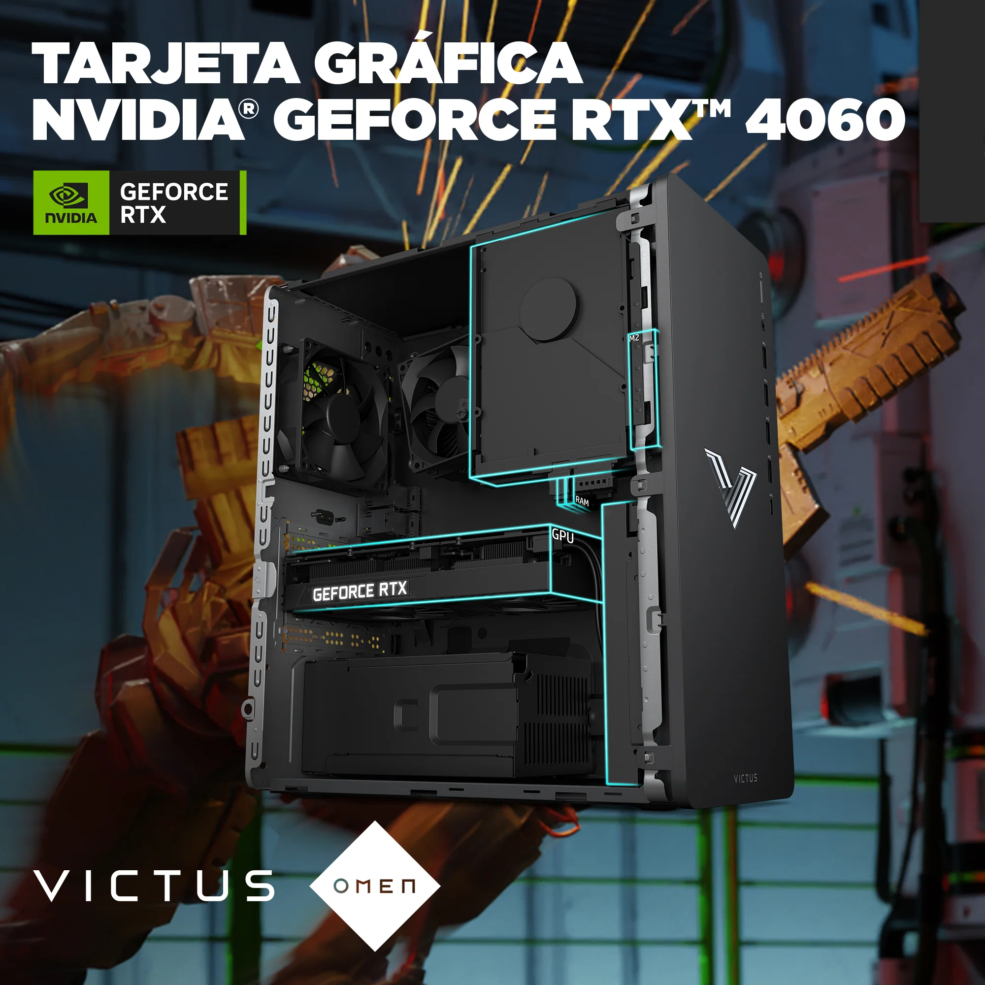 Victus Tower By HP TG02-2018LA | Intel Core i7 14700F | 16GB RAM | 1TB SSD | GeForce RTX 4060 | Windows 11 - Image 6