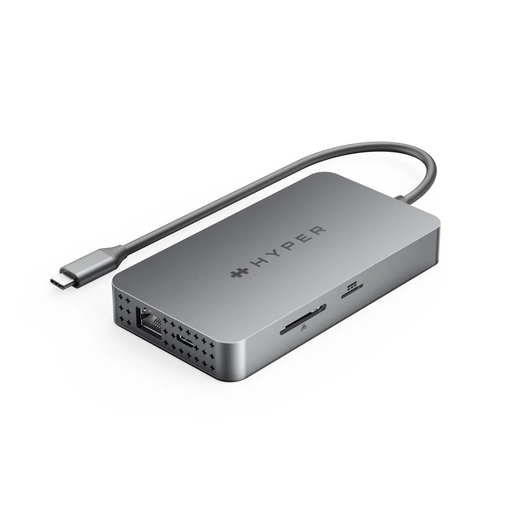 Adaptador Multipuertos Hyper HDM1H | 2 en 1 | HDMI | USB-C | USB-A | microSD | SD Ethernet | 3.5mm