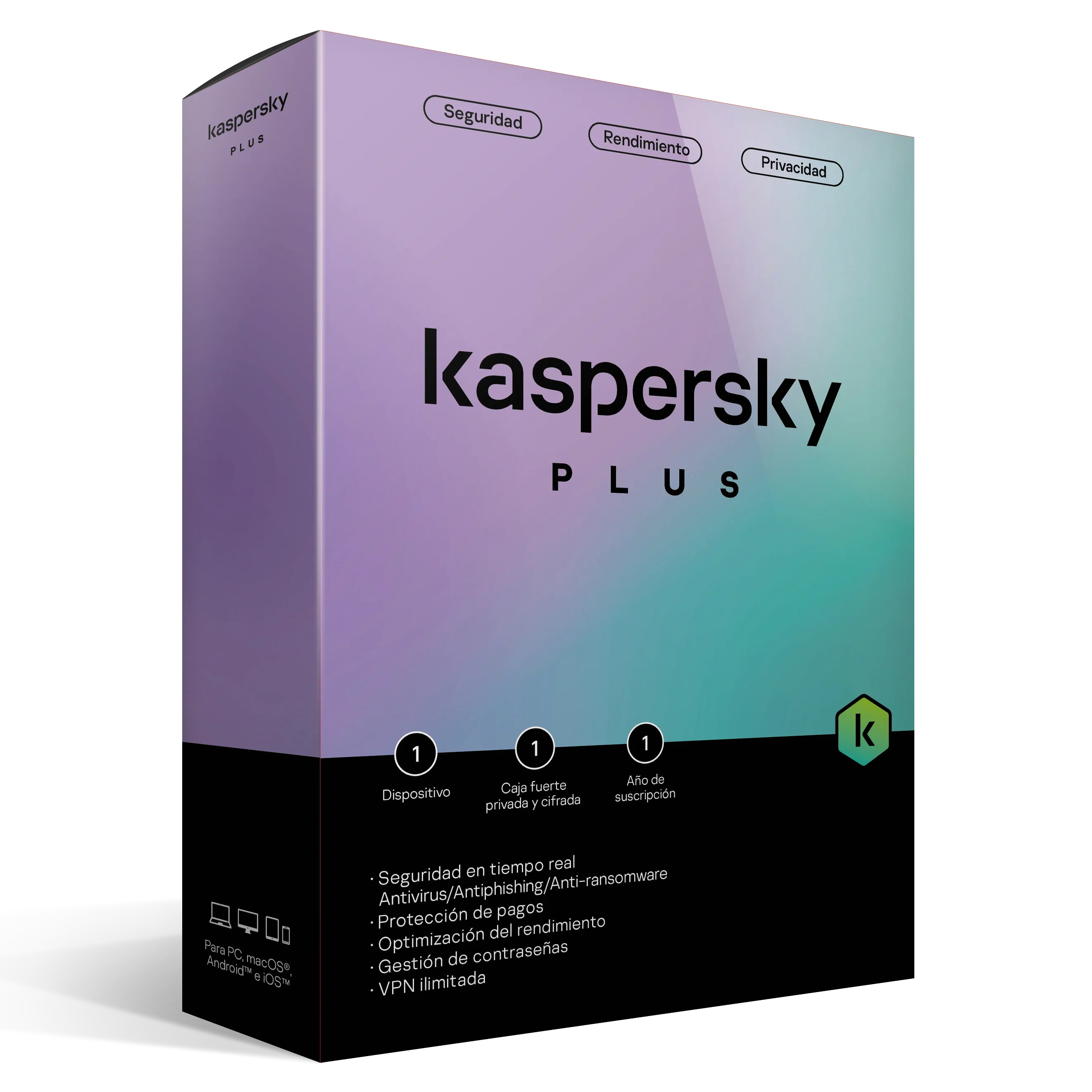 Kaspersky Plus | 1 Dispositivo | 1 Año