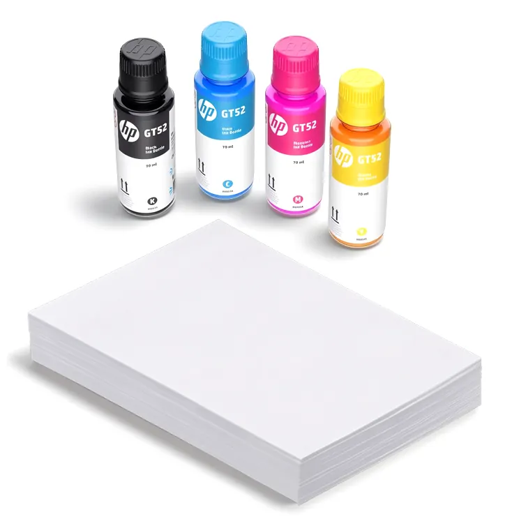 Combo valido al Comprar Impresora HP: Resma de Papel Bond + Pack de Tintas HP 9F3N4AL