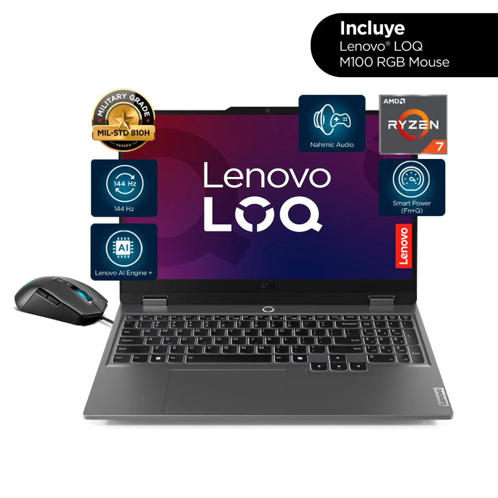 Lenovo LOQ 15ARP9 | AMD Ryzen 7 7435HS | 16GB RAM | 512GB SSD | 15.6" | GeForce RTX 4050 | Windows 11 Home - Image 3