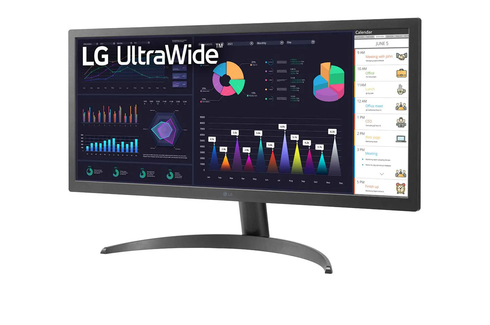Monitor LG UltraWide 26WQ500 | 26" | 2560x1080 | 75Hz | HDMI - Image 2