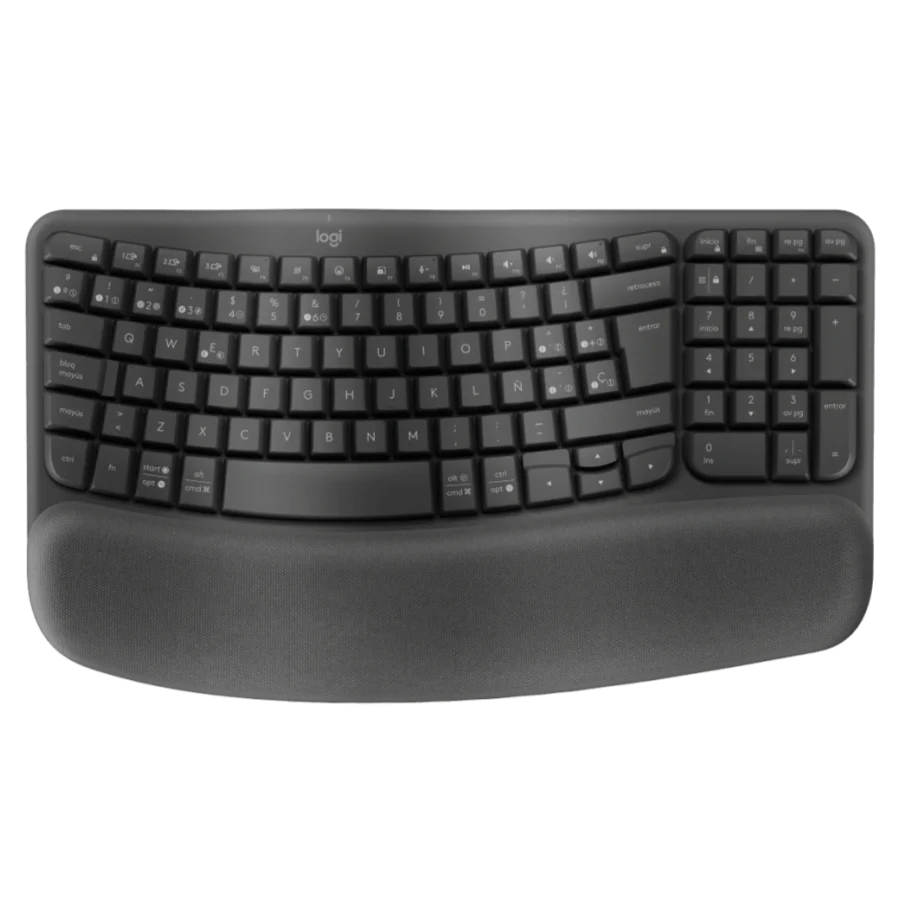 Teclado Inalámbrico Logitech Wave Keys | Ergonómico | Bluetooth | En Español