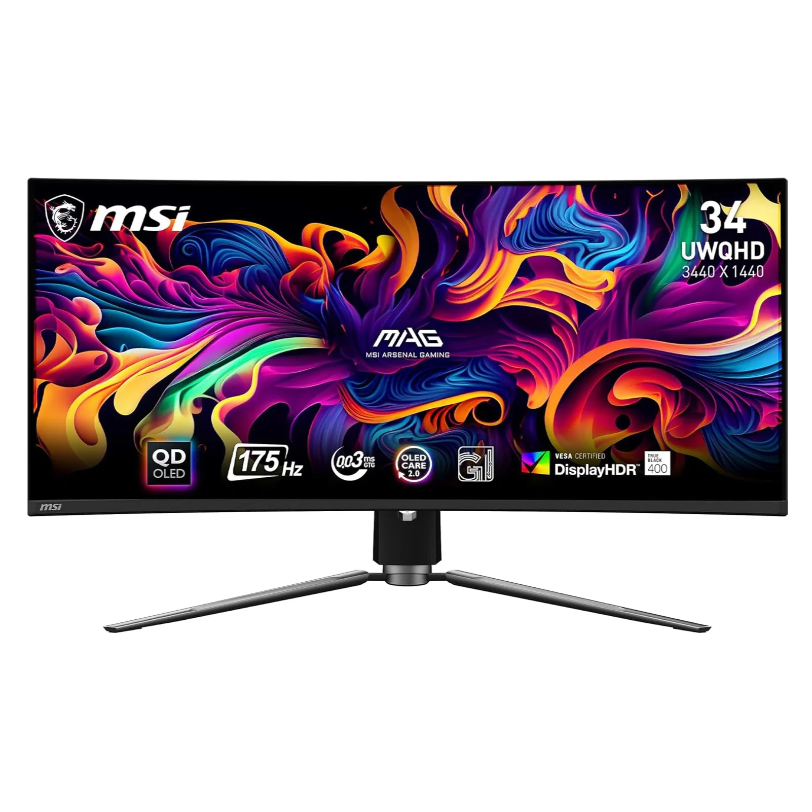Monitor Gaming QD-OLED MSI MAG 341CQP | 34" | 3440 X 1440 | 175Hz | HDMI | Display Port