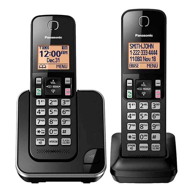 Teléfono Inalámbrico Panasonic DECT KX-TGC352LAB | Pantalla LCD 1.6" | 2 Terminales