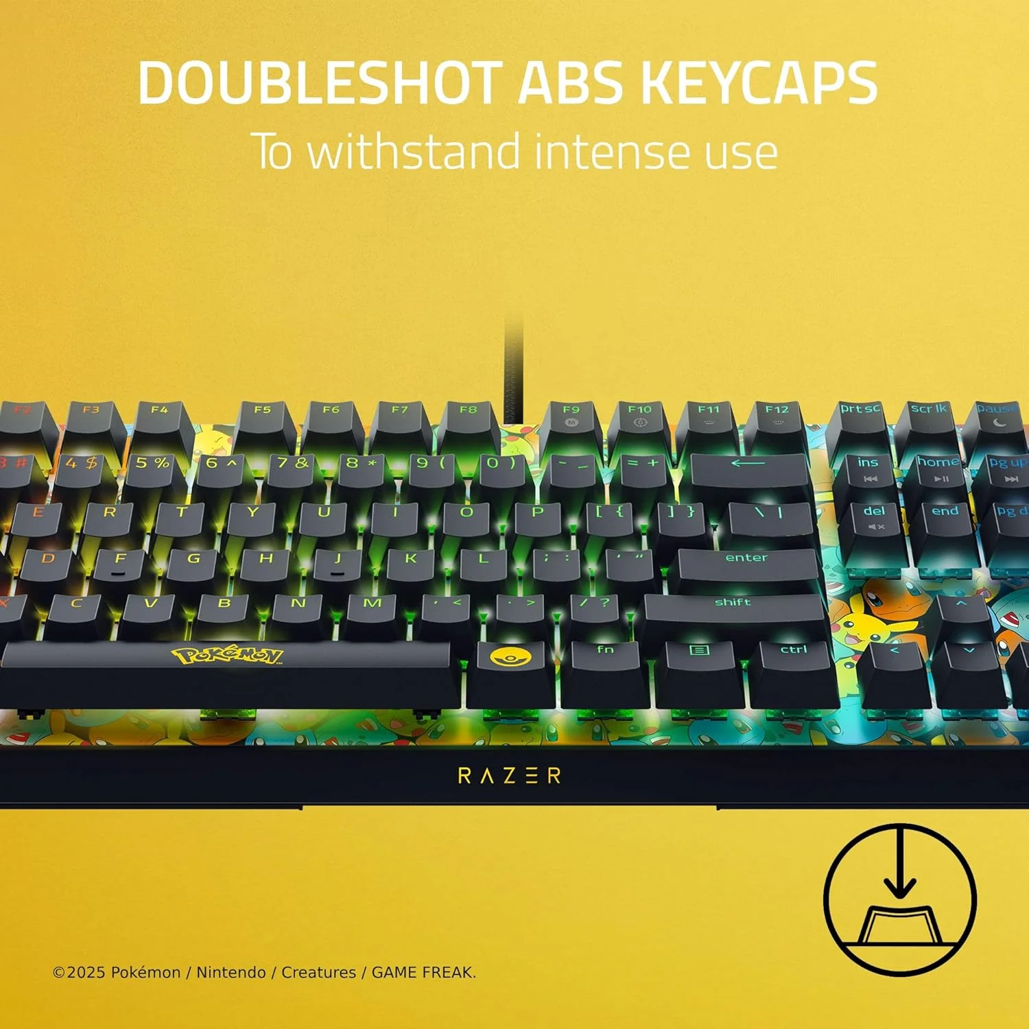 Teclado Razer BlackWidow V4X Pokémon Edition | Green Switch | Cableado - Image 7