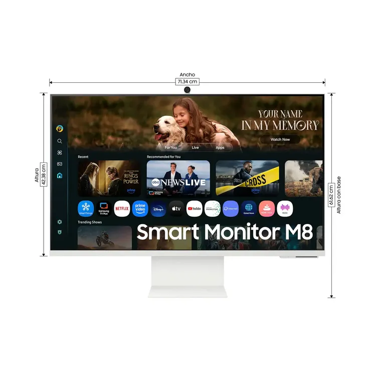 Monitor Samsung Smart M8 | 32" | 3840x2160 | 60Hz | 3000:1 | USB-C | HDMI - Image 10
