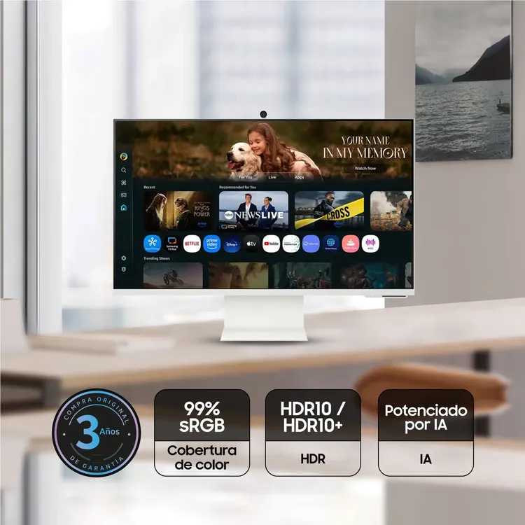 Monitor Samsung Smart M8 | 32" | 3840x2160 | 60Hz | 3000:1 | USB-C | HDMI - Image 3
