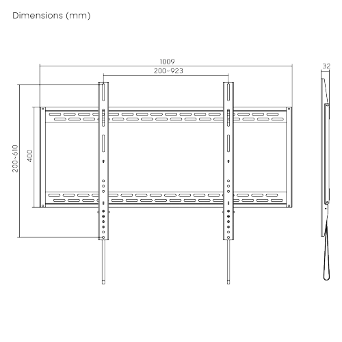 Soporte para Televisor Selectron TVB-60100F | 60" a 100" | 100kg | VESA - Image 5
