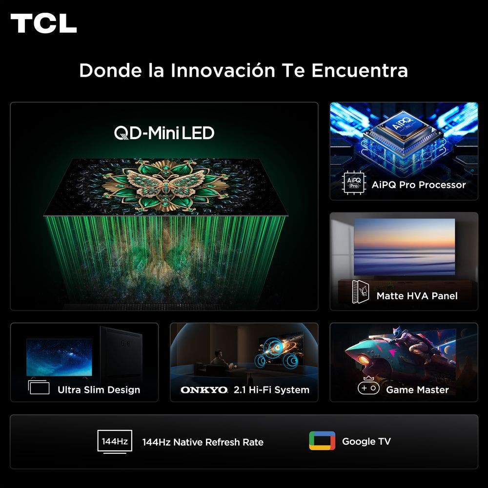 Televisor TCL MinLED 85C6K | Google TV | 85" | 4K | HDMI | USB | Wi-Fi | Bluetooth - Image 5