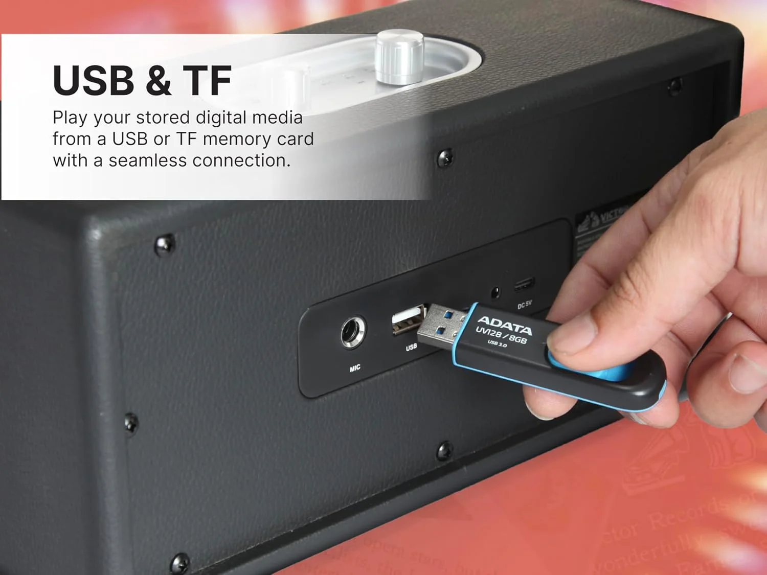 Bocina Portatil Victor VAS-3003-BK | FM | Bluetooth - Image 7